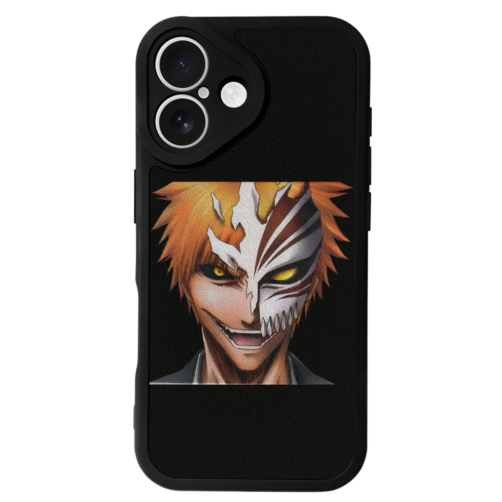 ブリーチ 黒崎一護（くろさき いちご）BLEACH Kurosaki Ichigo 【iPhone 16シリーズ対応】シリコンスマホケース（レザー調） 材質：シリコン